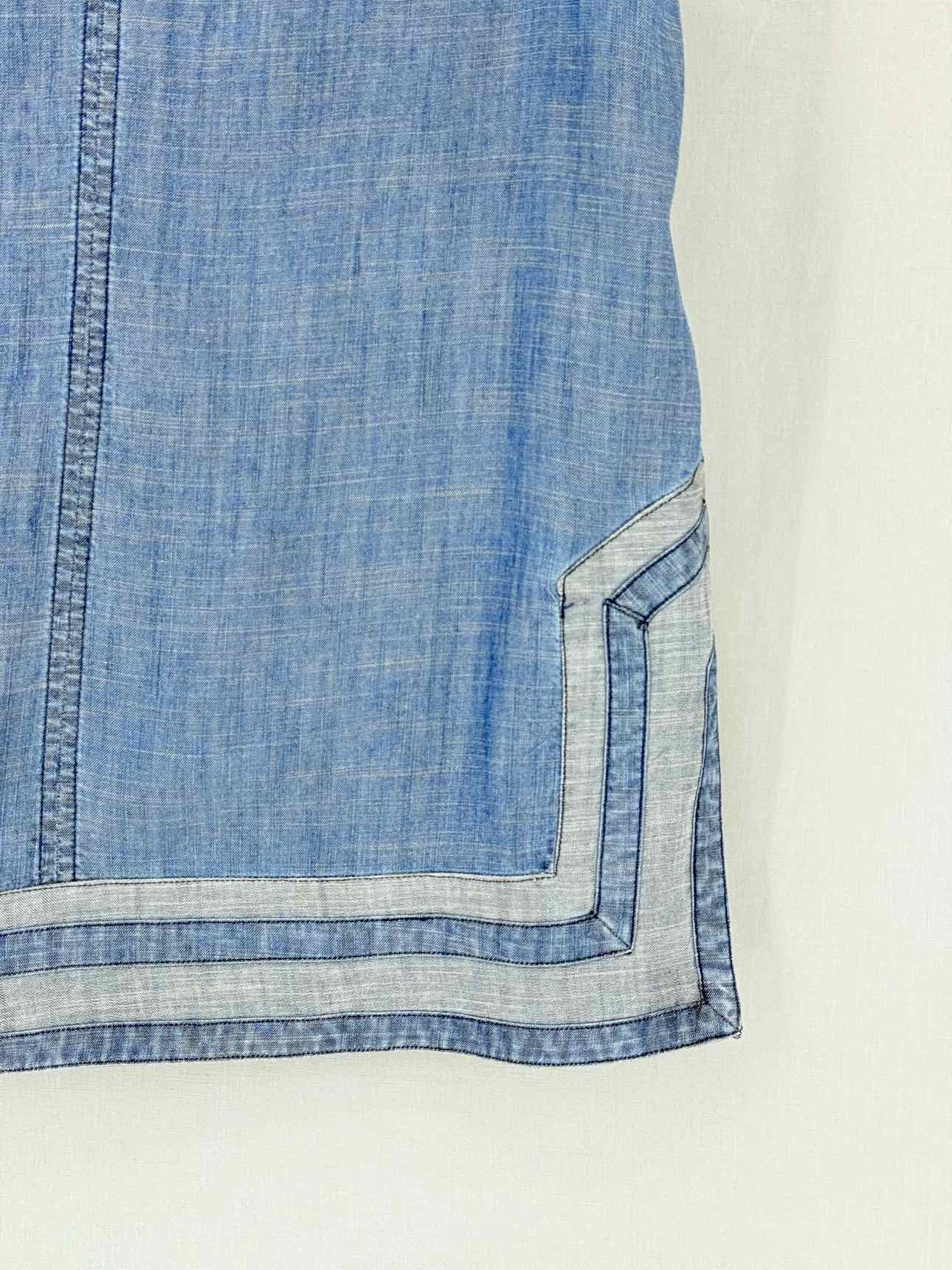 TRINA TURK Blue & White Size Large Tunic