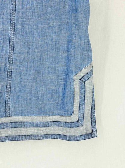TRINA TURK Blue & White Size Large Tunic