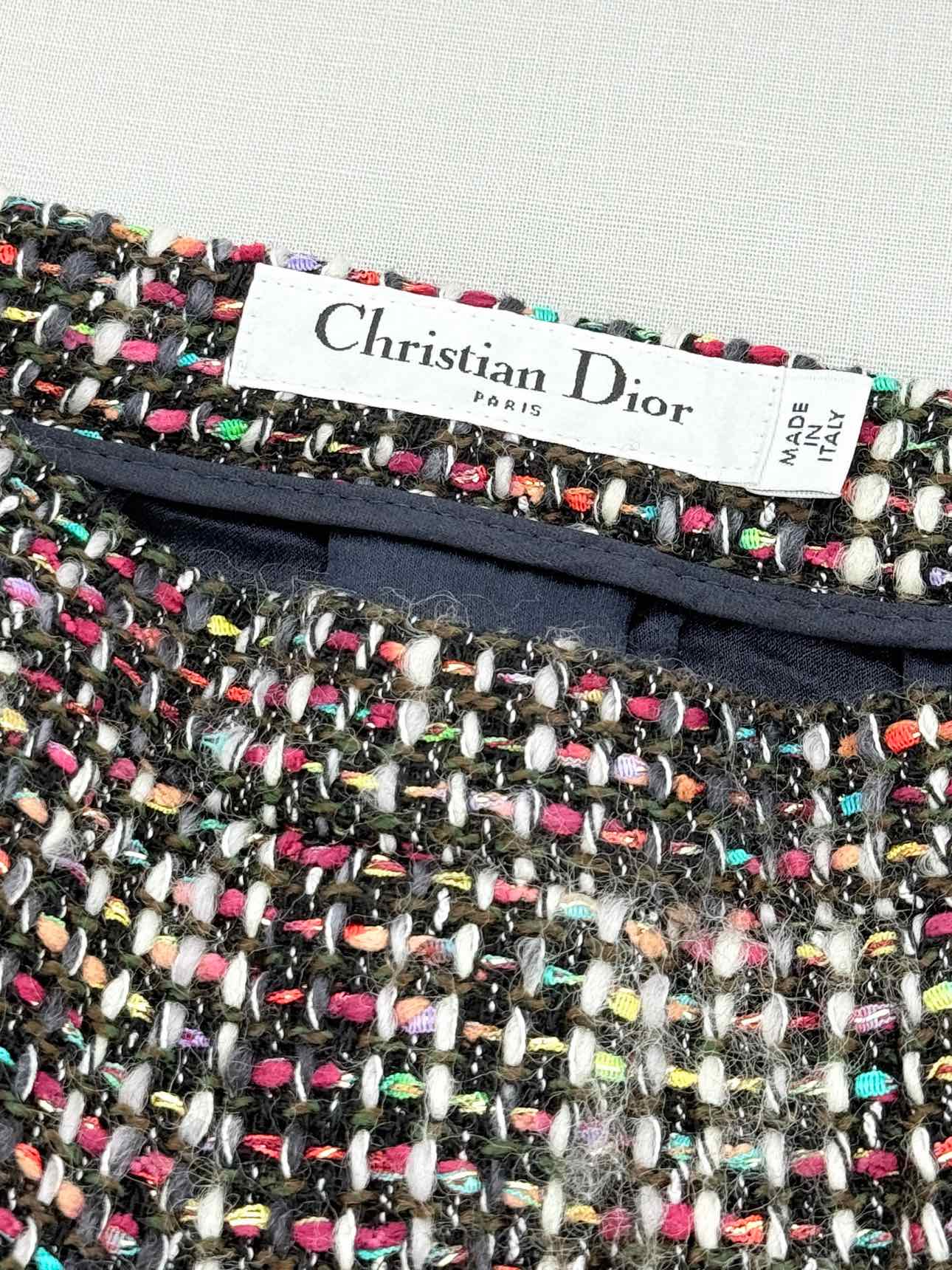 CHRISTIAN DIOR Burgundy Multicolor Size US 4 Mini Skirt