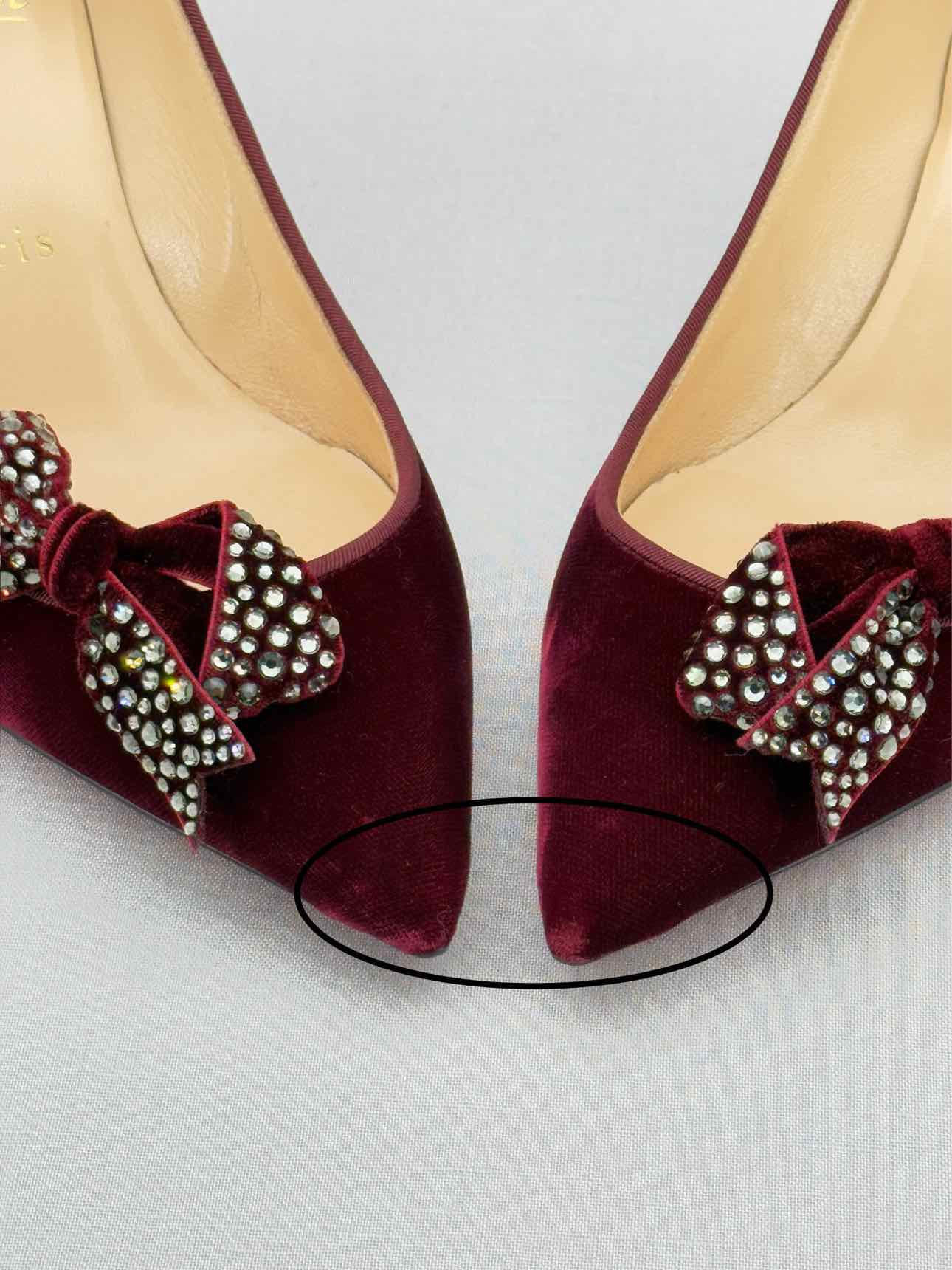 CHRISTIAN LOUBOUTIN Burgundy Size EU 36 Pumps