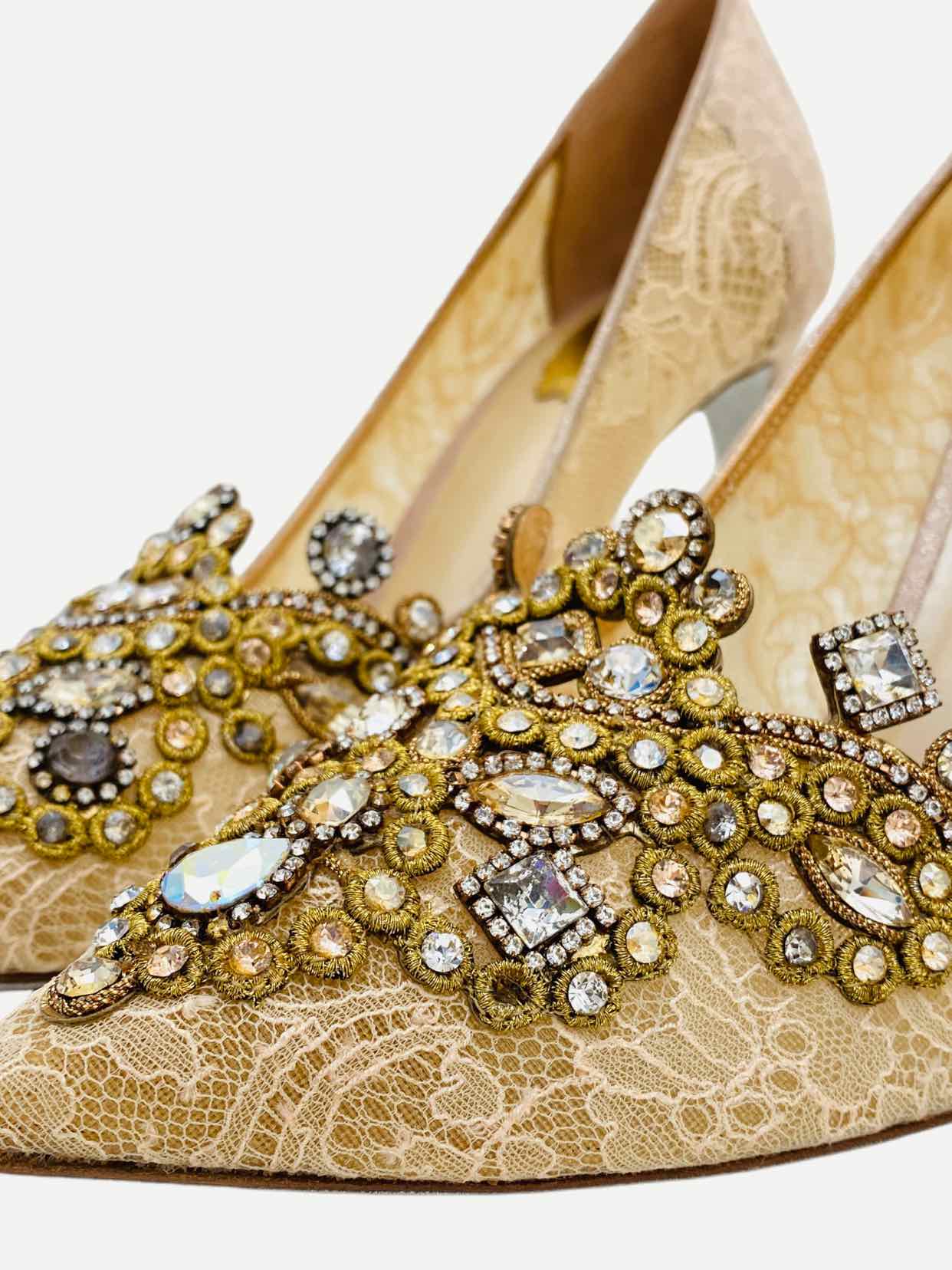RENE CAOVILLA Beige Size EU 40.5 Pumps