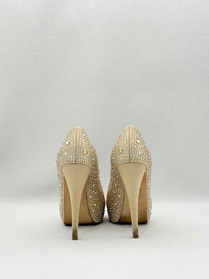 GINA Gold Crystal Embellished Size EU 37.5 Pumps
