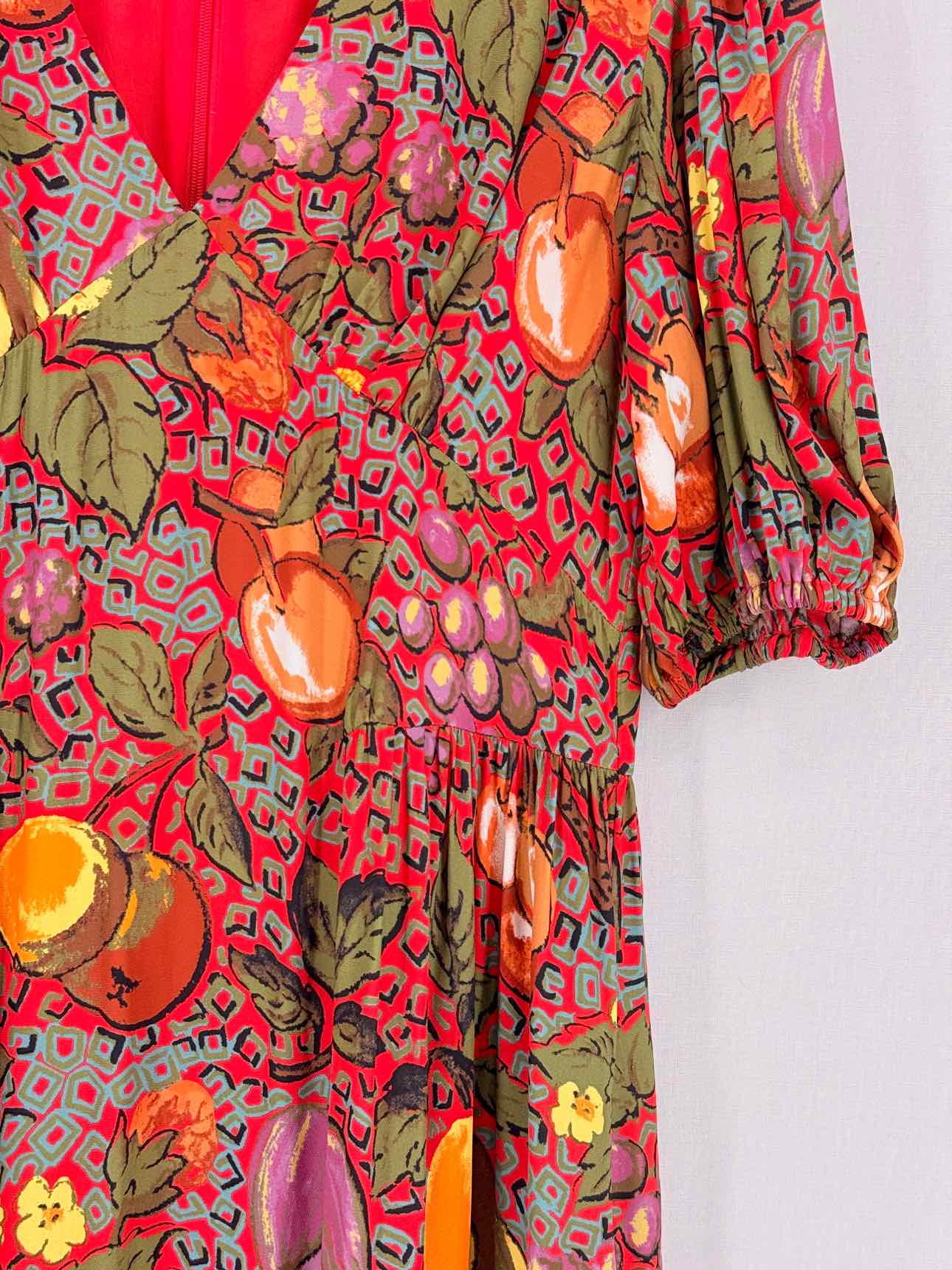 RHODE Gwyneth Red Multicolor Size US 10 Midi Dress