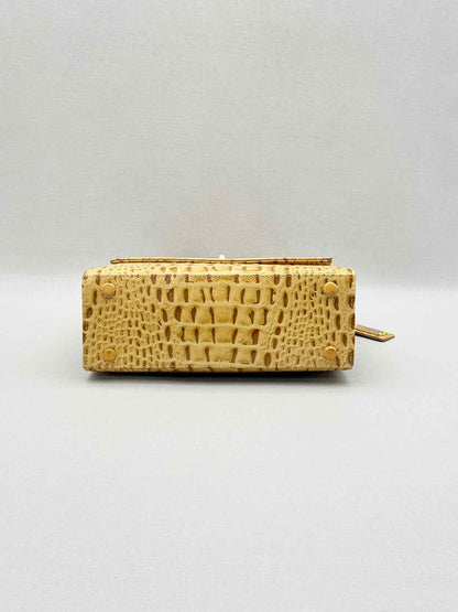 SANDRA J Beige & Brown Top Handle