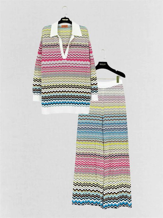 MISSONI White Multicolor Size US Large/8 Outfit Set