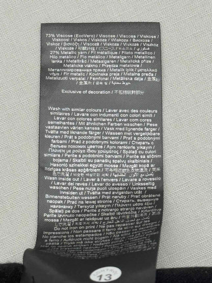 KARL LAGERFELD Black Glitter Size Small Pants