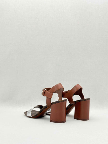 LOUIS VUITTON Bloom Monogram Size EU 39 Heeled Sandals
