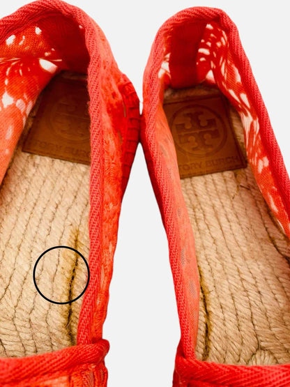 TORY BURCH Espadrille Orange Size EU 38 Flats