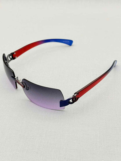 CHANEL Vintage Red & Blue Sunglasses