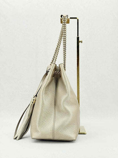 GUCCI Soho Metallic Gold Tote Bag