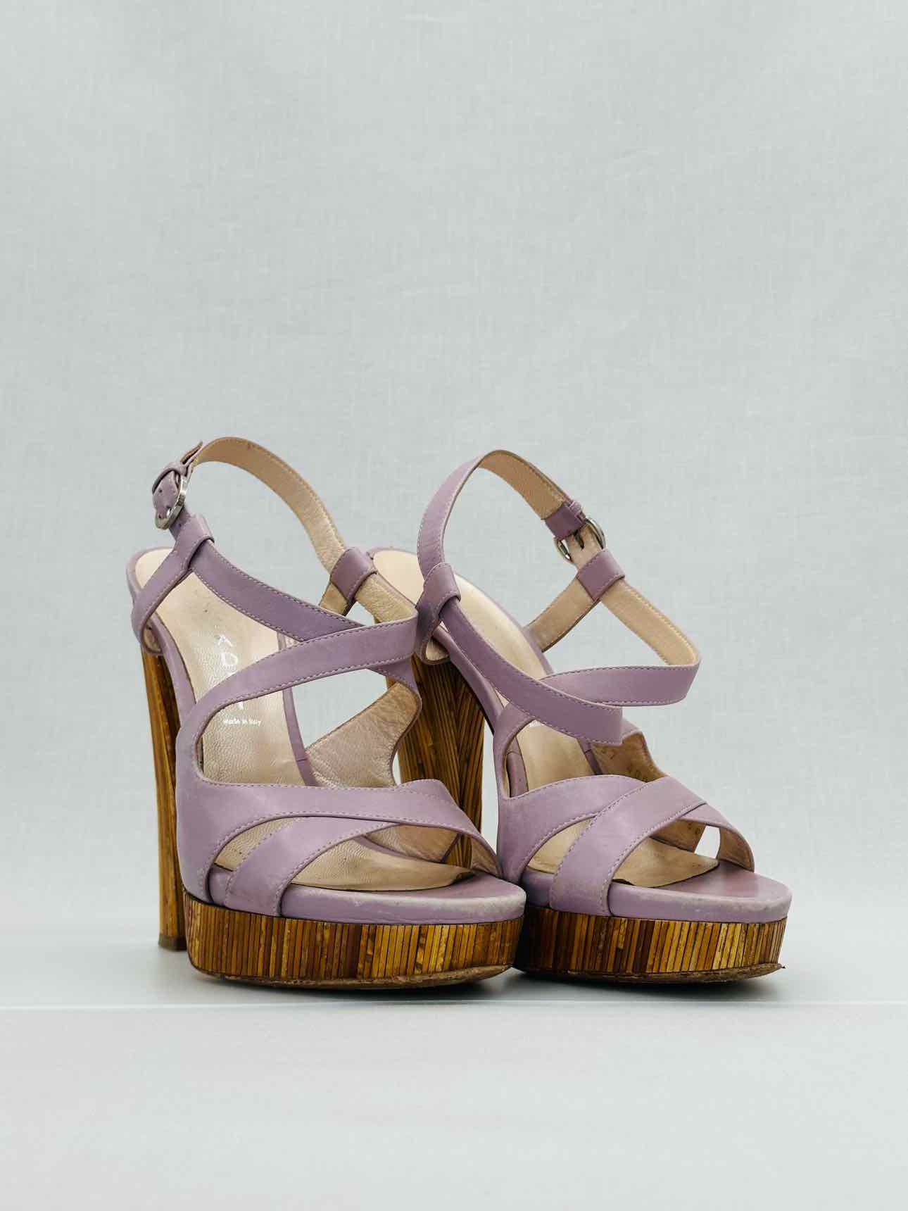 CASADEI Slingback Purple Size EU 38 Heeled Sandals