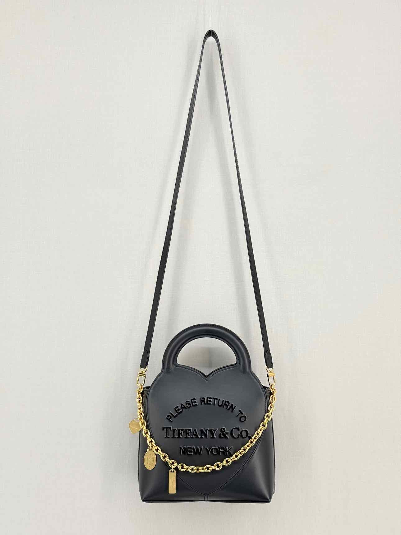 TIFFANY & CO Return To Tiffany Black C Print Tote Bag