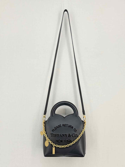 TIFFANY & CO Return To Tiffany Black C Print Tote Bag