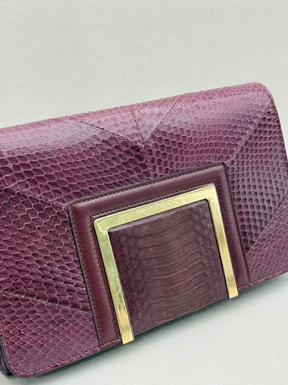 JIMMY CHOO Alara Burgundy Clutch