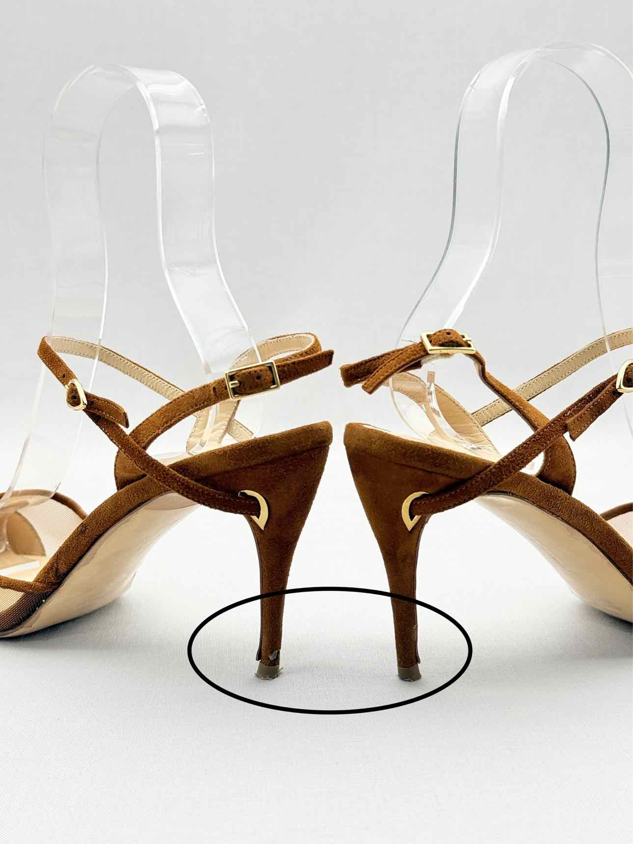 JENNIFER CHAMANDI Brown Size EU 37.5 Heeled Sandals