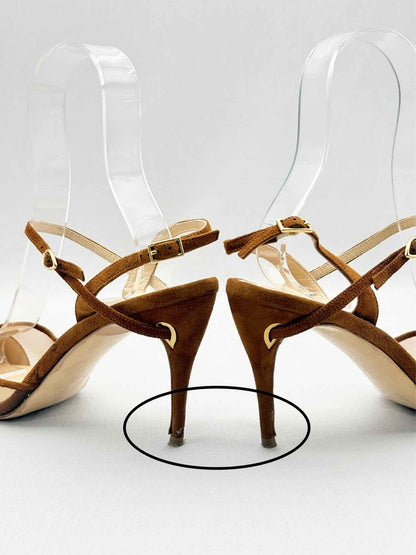JENNIFER CHAMANDI Brown Size EU 37.5 Heeled Sandals