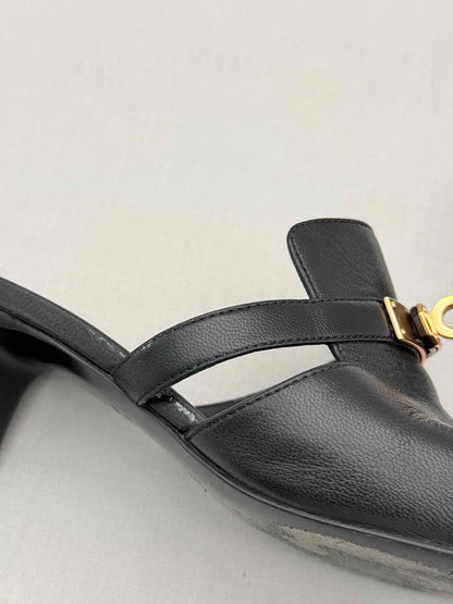 HERMES Candy Black Size EU 38 Mules