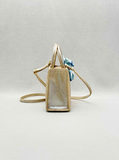 S'UVIMOL Metallic Beige & Silver Top Handle