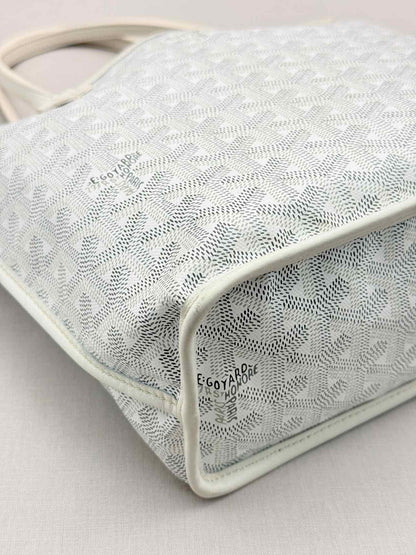 GOYARD Anjou White & Grey Goryardine Tote Bag