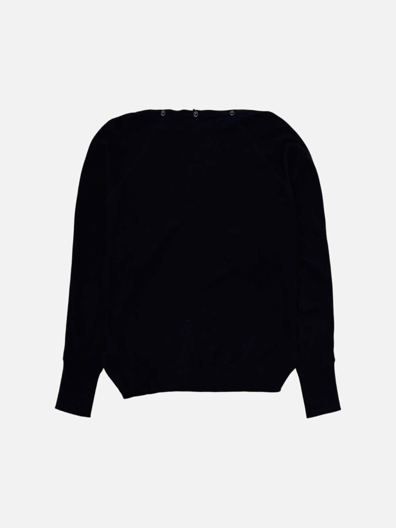 ALL SAINTS Boat Neck Black Sweatshirt