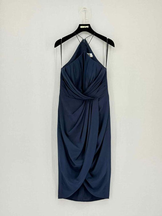 ZIMMERMANN Tuck Blue Size Small Knee Length Dress