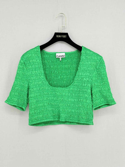 GANNI Crop Green Size US 10 Top