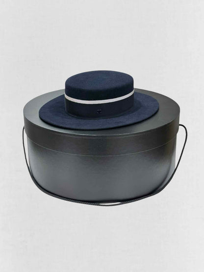 CHANEL Navy Blue CC Hat
