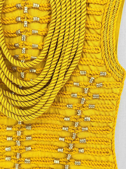 BALMAIN Yellow Size US 4 Top