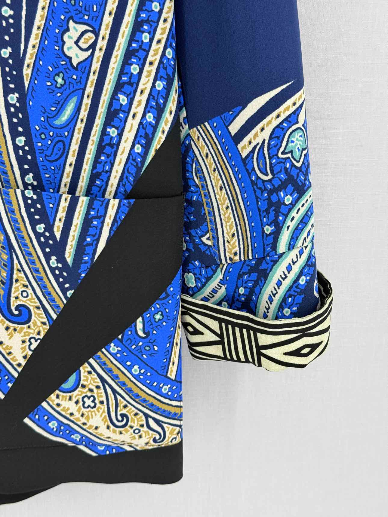 ETRO Blue Multicolor Size US 6 Blazer