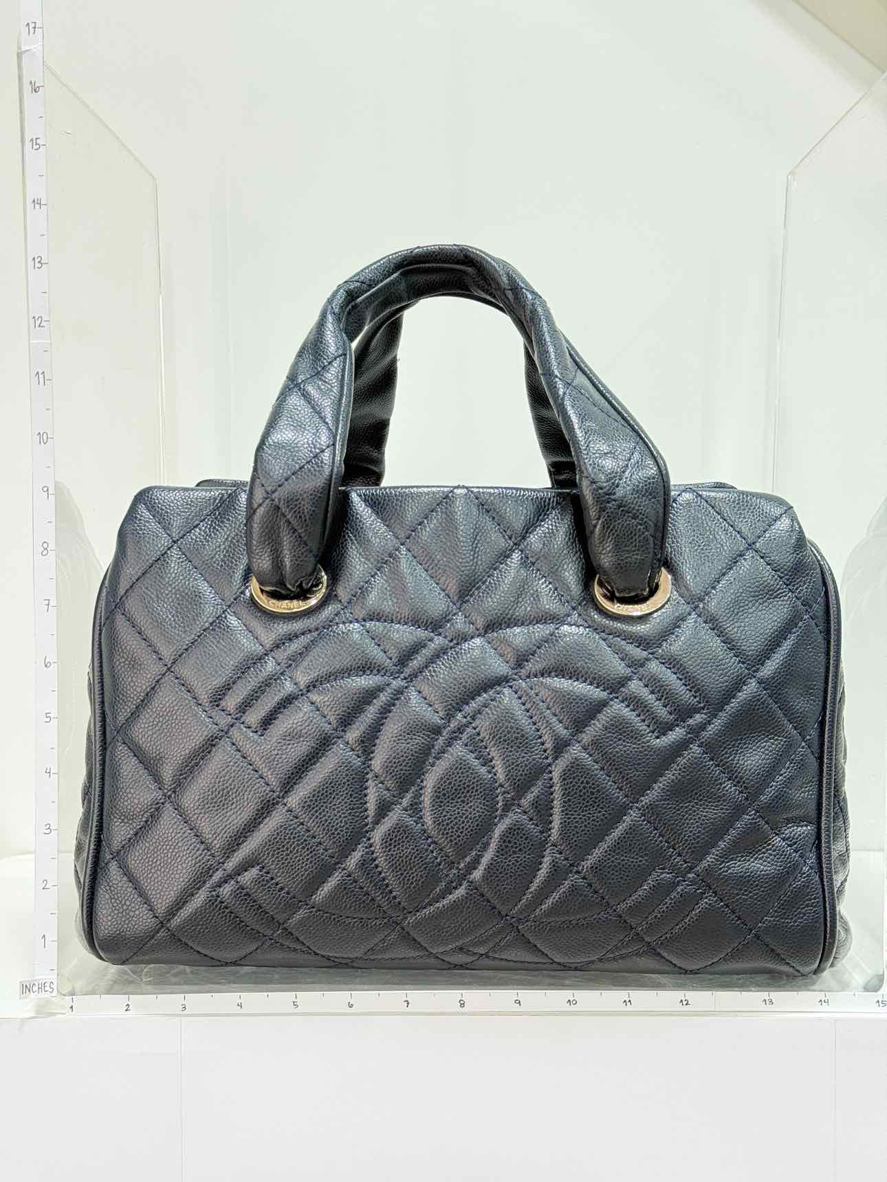 CHANEL Timeless Black Quilted Bowling Bag