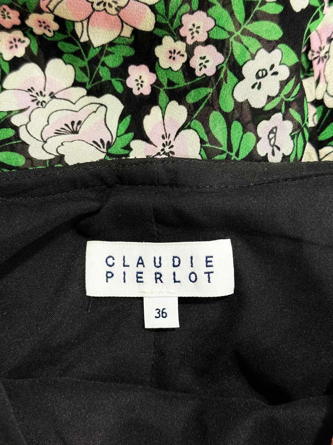CLAUDIE PIERLOT Black Multicolor Size US 4 Midi Dress