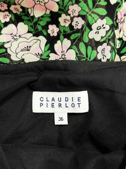 CLAUDIE PIERLOT Black Multicolor Size US 4 Midi Dress