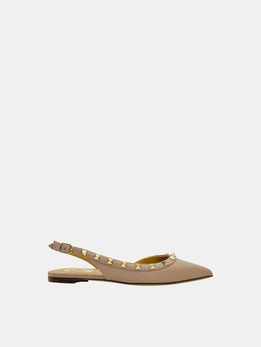 VALENTINO Rockstud Beige Flats 36.5