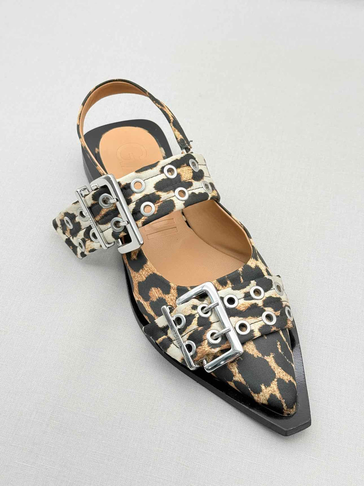 GANNI Black & Beige Size EU 39 Ballet Flats