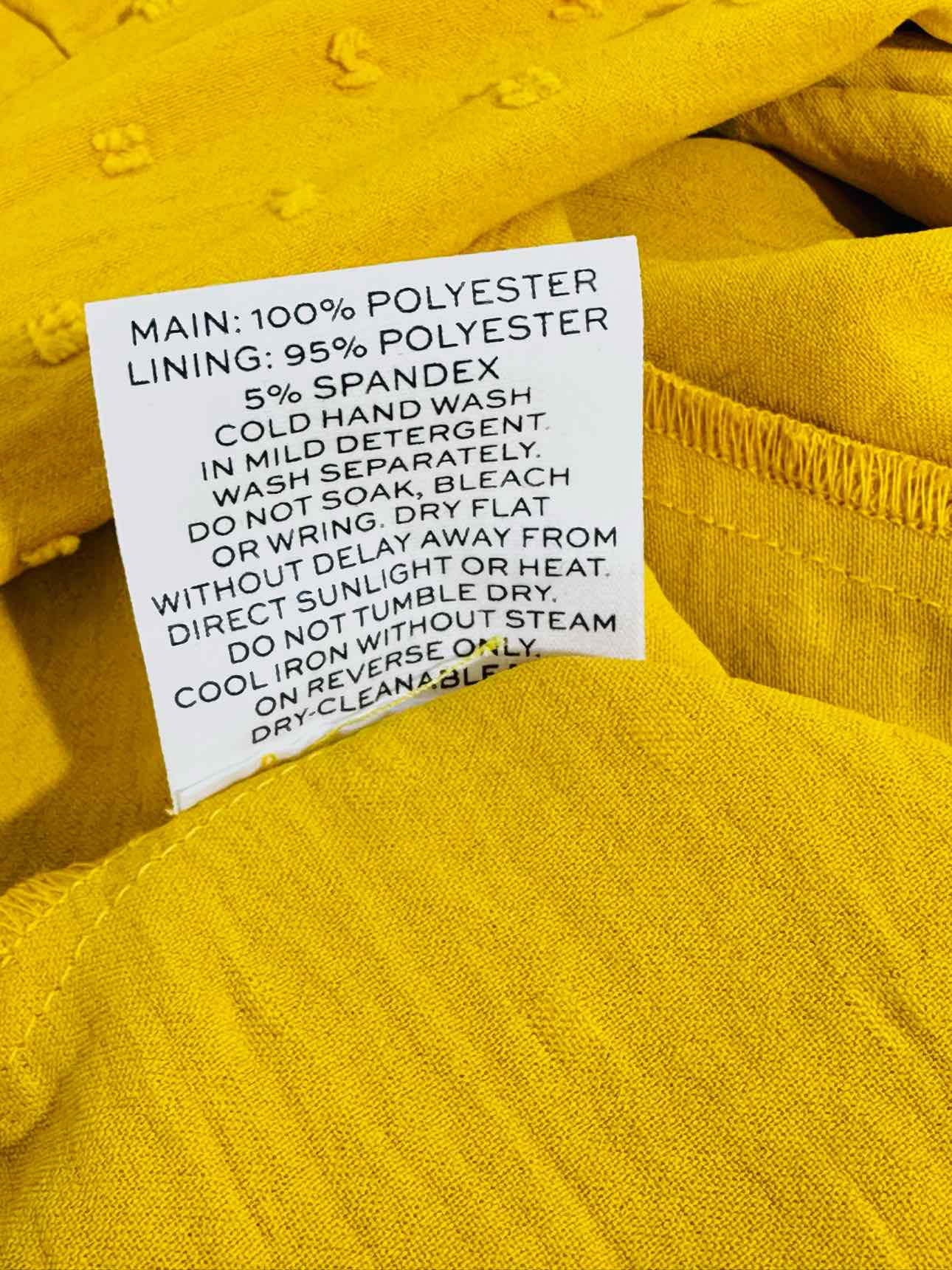 RUMER Delilah Yellow Size Small Pants