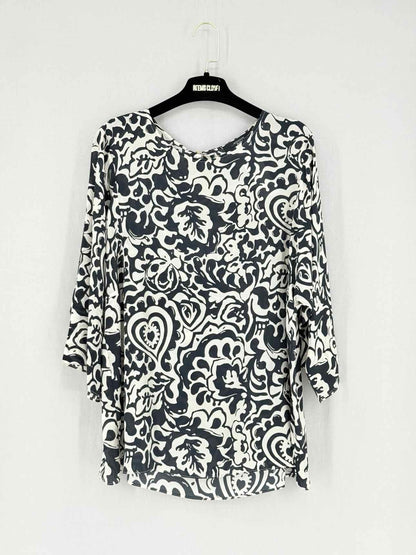 WEEKEND MAX MARA Black & White Size US 14 Blouse