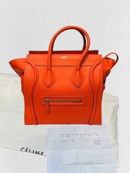CELINE Mini Luggage Red Top Handle