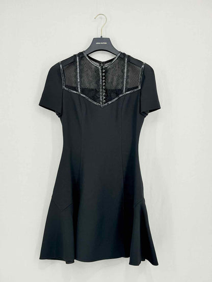 LOUIS VUITTON Black Size US 6 Short Dress