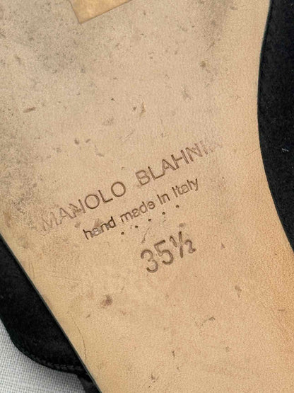 MANOLO BLAHNIK Pralina Black Size EU 35.5 Mules