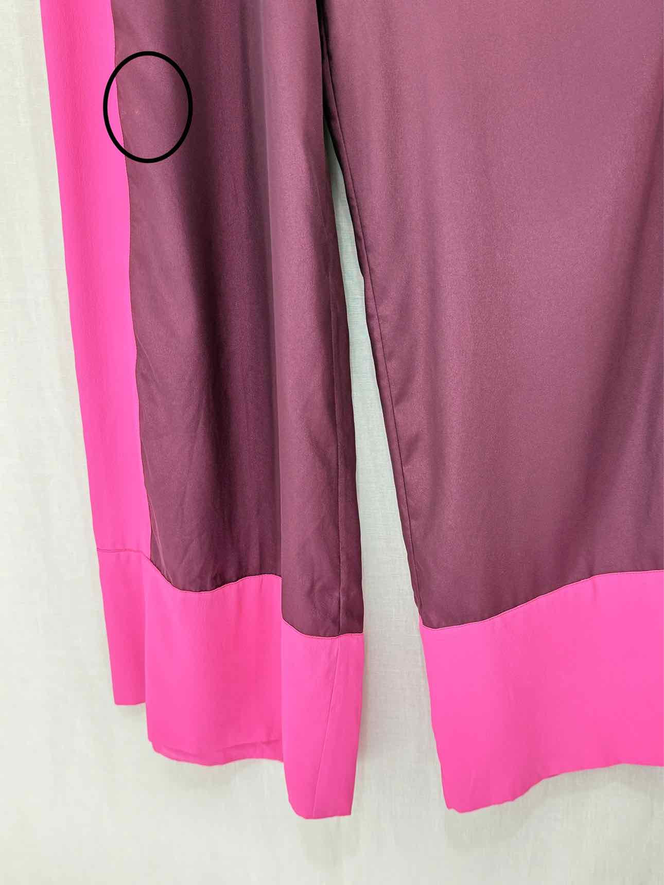TALLER MARMO Pink & Burgundy Colorblock Size US 6 Pants