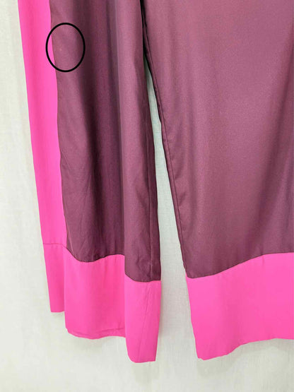 TALLER MARMO Pink & Burgundy Colorblock Size US 6 Pants