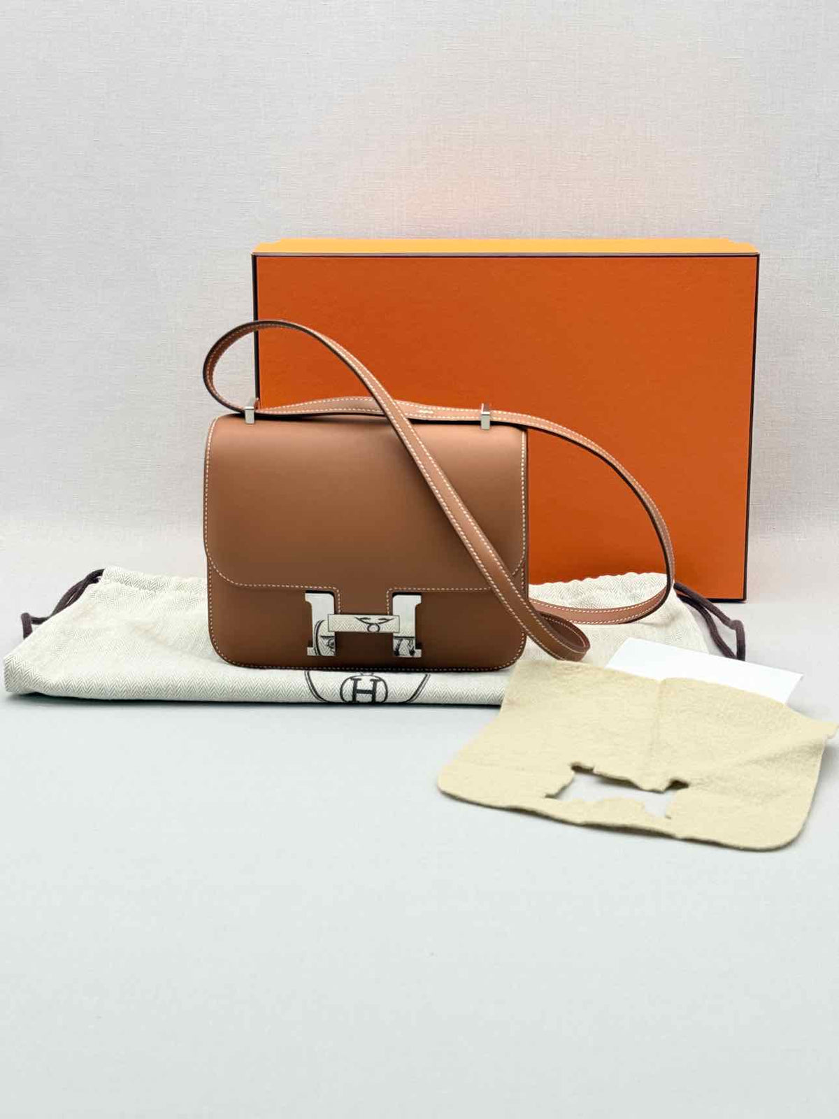 HERMES Constance Natural Shoulder Bag