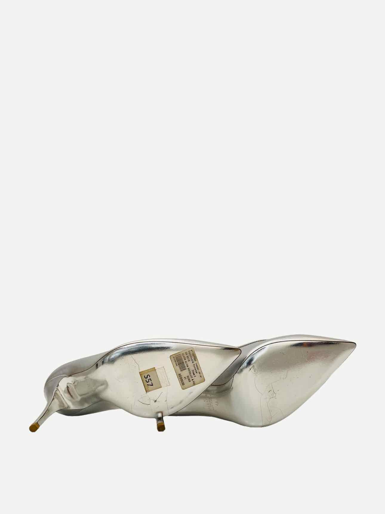 VALENTINO GARAVANI Metallic Silver Size EU 41 Pumps