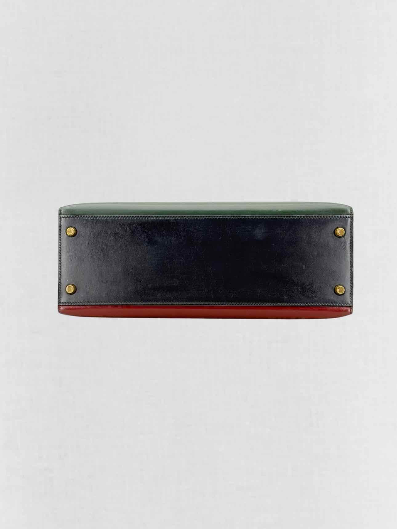 HERMES Vintage Tricolor Top Handle