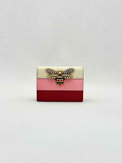 GUCCI Pink Multicolor Compact Wallet