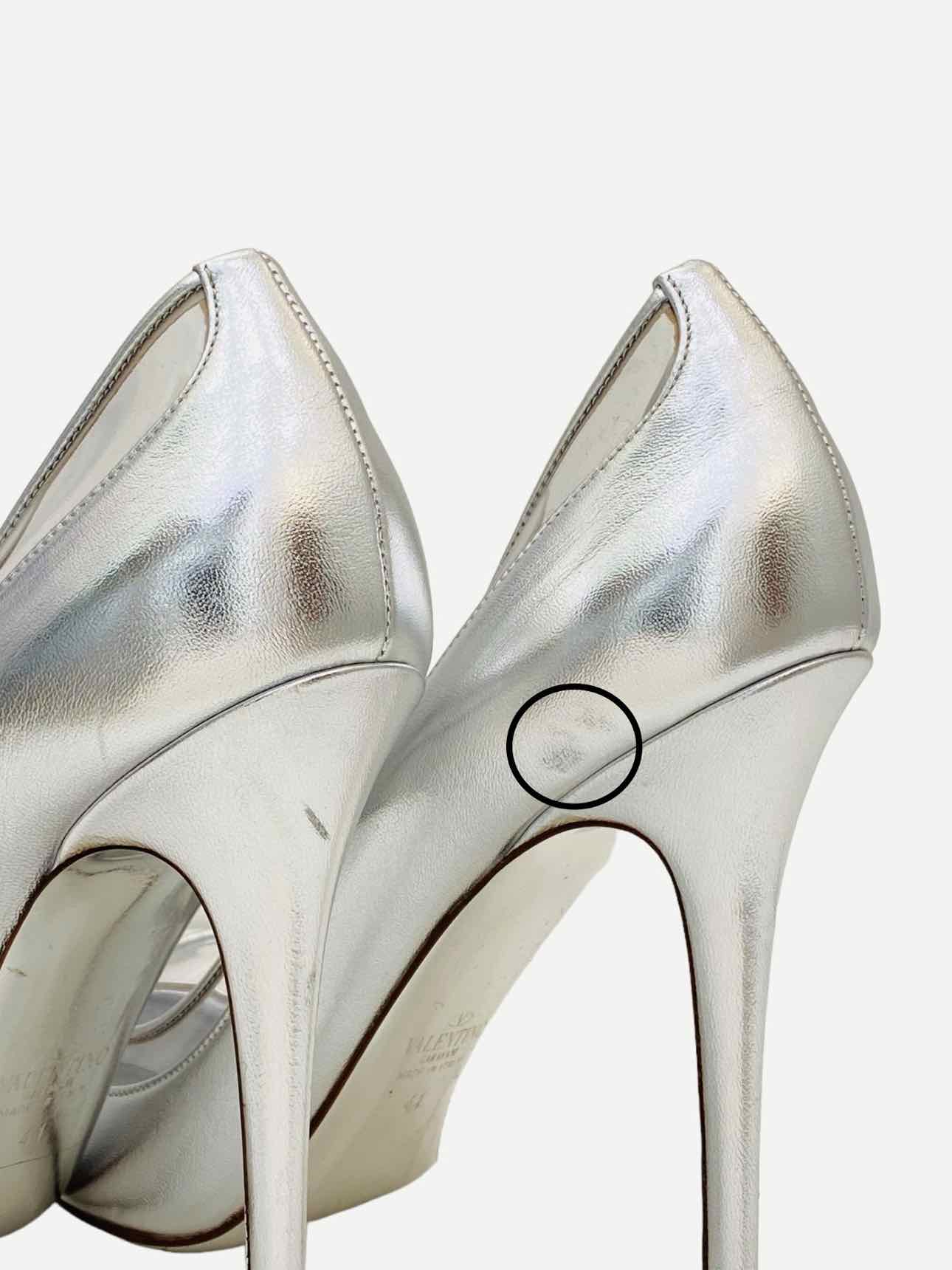 VALENTINO GARAVANI Metallic Silver Size EU 41 Pumps