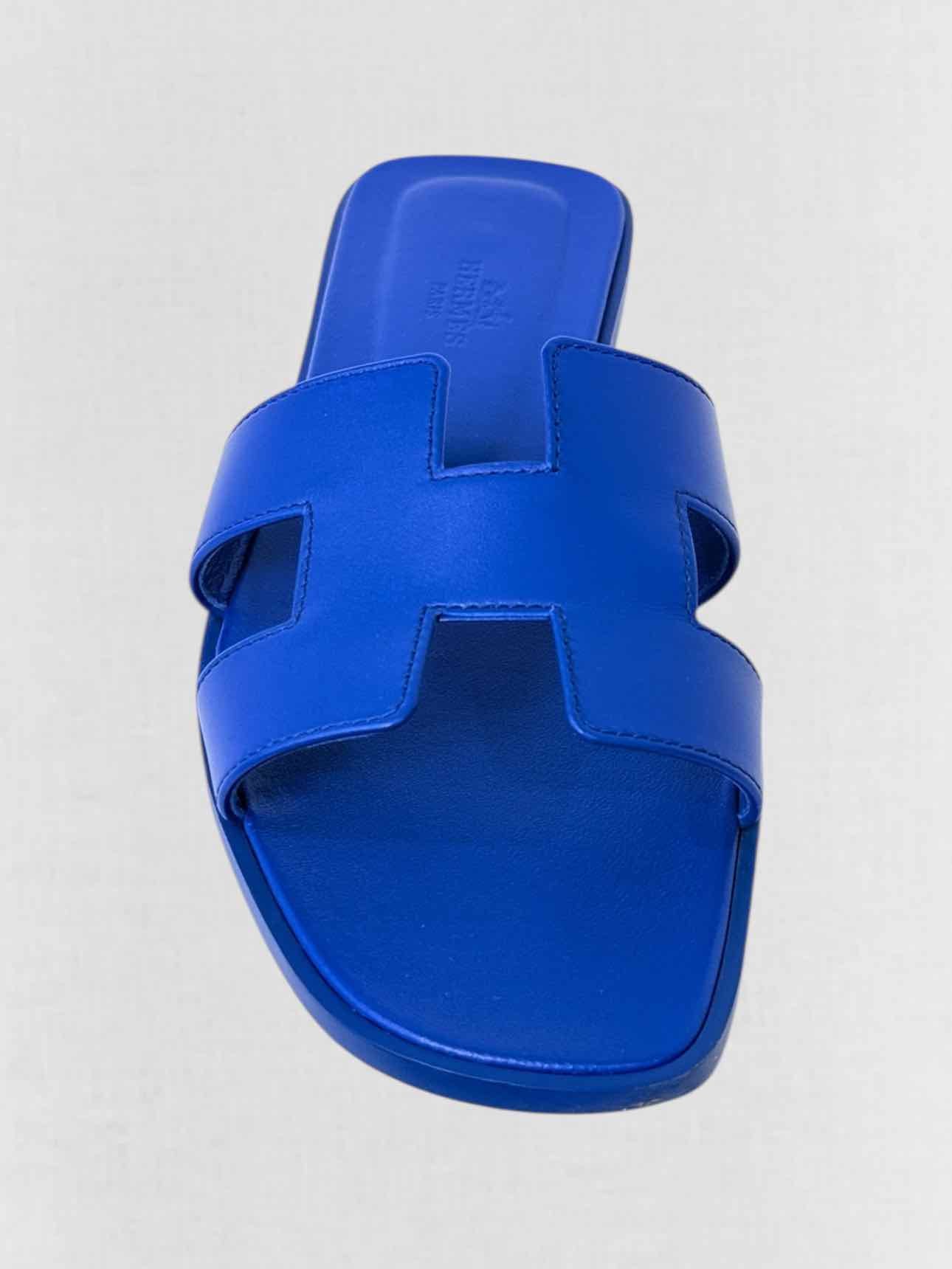 HERMES ORAN Blue Size EU 39 Sandals