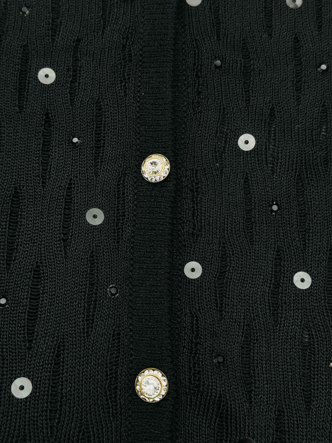 ST. JOHN EVENING Knit Black Size US 4 Cardigan