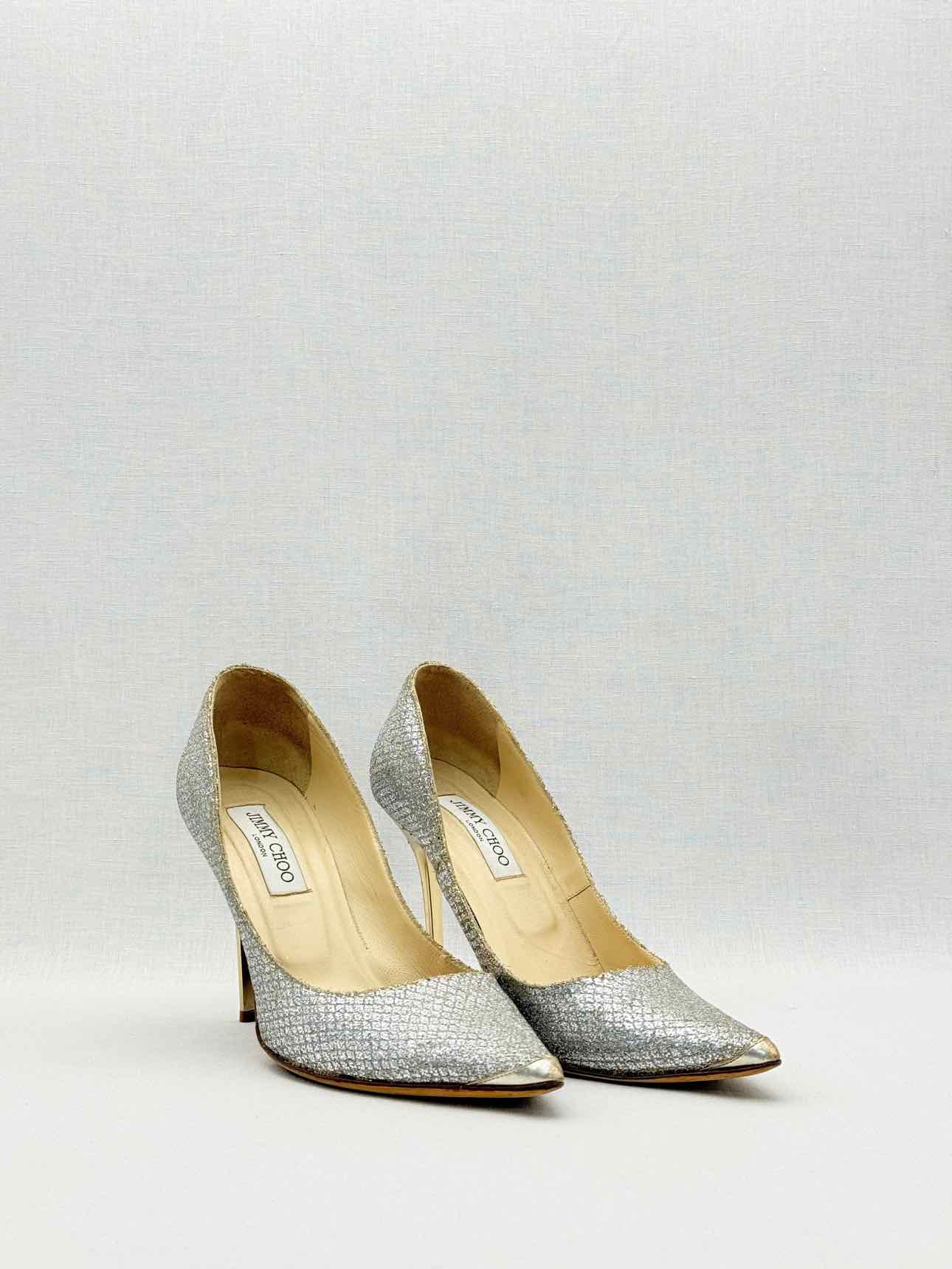 JIMMY CHOO Abel Silver Size EU 39.5 Pumps