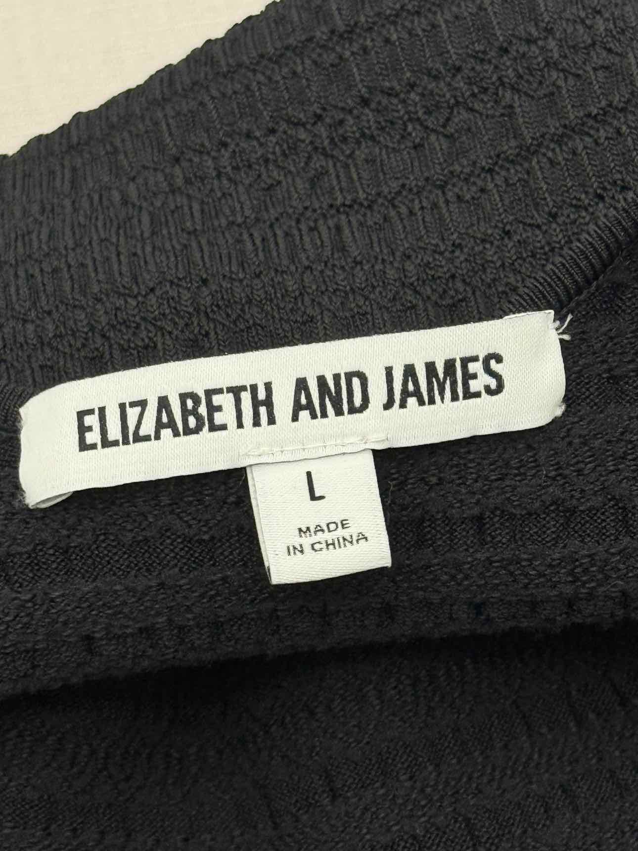 ELIZABETH & JAMES Black Size Large Short Dress